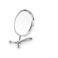 Mia Mirror 10x/1x Magnification, Double-Sided, 3 in 1 Folding Vanity Mirror, Handheld Table Wall, Beautiful Silver Polished Chrome Finish, 11.5 Inches L, for Women, Hair Stylists,