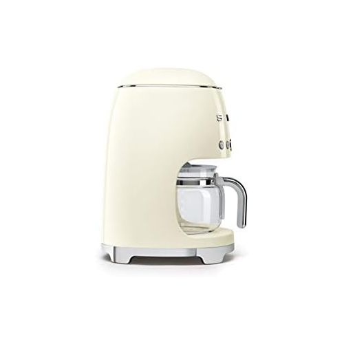 스메그 Smeg Retro Style Coffee Maker Machine, 17.3 x 12.8 x 11.3, Cream