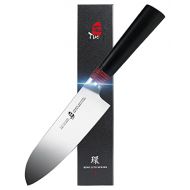 TUO Santoku Knife 5.5 inch Small Kitchen Knife Pro Asian Chef Knife Cooking Knife for Vegetable Fruit and Meat, AUS 8 Stainless Steel with Comfortable Handle, Gift Box Ring Lite Se
