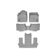 WeatherTech 2008-2010 Toyota Sequoia - Weathertech Floor Liners - Full Set (Includes 1st , 2nd and 3rd Row) - Fits Vehicles with 2nd Row Floor Console - Grey