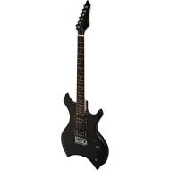 [아마존베스트]MSA XE600BM Electric Guitar with Solid Wood Body - Heavy Metal + Cable - Matt Black