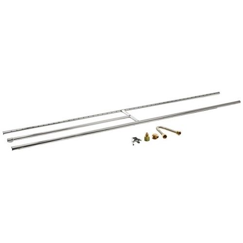  American Fire Glass SS-H-48 Stainless Steel H-Style Burner - Natural Gas, 48 x 8
