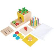 Adena Montessori 5 in 1 Object Permanence Box Toddler Play Kit Toys for 1 Year Old Babies 6-12 Months 2 Year Old