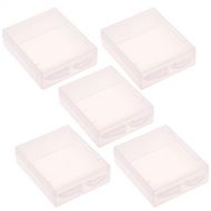 COSMOS Pack of 5 Clear Color Plastic Protective Storage Case Boxes Holder Compatible with Gopro Hero Battery, AHDBT-401