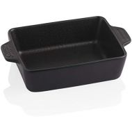 [아마존베스트]SWEEJAR Ceramic Baking Dish, Rectangular Small Baking Pan with Double Handles, 22OZ for Cooking, Brownie, Kitchen, 6.5 x 4.9 x 1.8 Inches(Black)