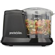 Proctor Silex Durable Electric Vegetable Chopper & Mini Food Processor for Chopping, Puree & Emulsify, 1.5 Cups, Black