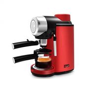 BKWJ Semi-Automatic Espresso Machines, Hand Coffee Machine Milk Froth Self-Cooking Small Coffee Machine, Red Coffee Makers