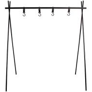 Sutekus Cookware Hanging Rack Collapsible Multifunction Camping Stand Outdoor Tools Hanging Organizer with Hooks (Large)