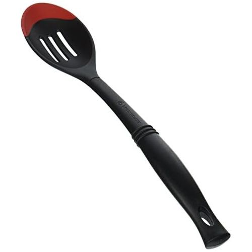 르크루제 Le Creuset Revolution Bi-Material Slotted Spoon, 13.5 x 2.5, Cerise