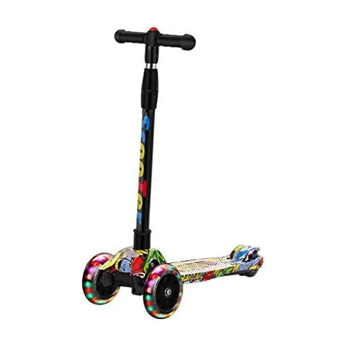  Kinder Roller Dreiradscooter Roller 2-6-8-12 Vierrad-Blitz-Schaukel-Pendelauto fuer Kinder FANJIANI (Farbe : A, groesse : 3cm)