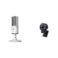 Razer Seiren X USB Streaming Microphone + Kiyo Pro Streaming Webcam Bundle: Mercury White