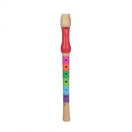 [아마존베스트]Dilwe Wood Recorder Educational Wood Flute Sound Recorder Toy for Children Kids Beginner(Multicolor)