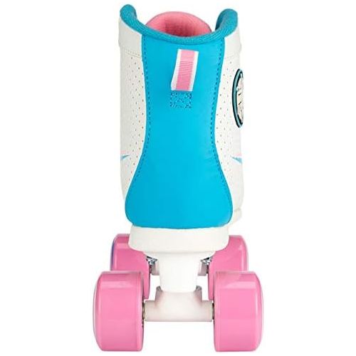  Nijdam Damen Rollerskates Retro Swirl Weiss/Hellblau/Hell Rosa