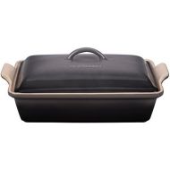 Le Creuset Stoneware Heritage Covered Rectangular Casserole, 4 qt. (12 x 9), Oyster