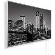 Koenighaus Fern Infrarotheizung  Bildheizung in HD Qualitat mit TUEV/GS - 200+ Bilder - 600 Watt (155. New York Skyline schwarz weiss)