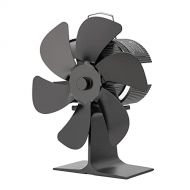 LOVIVER Fireplace Fan, Heat Powered Wood Stove Fan with 6 Blade for Wood/Log Burner/Fireplace Efficient Heat Distribution Fan
