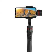 Kftyuij Portable 3 Axis Handheld Gimbal Stabilizer Mobile Phone Smooth Shooting Assistant for Sport Recording (Color : Black)