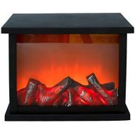 Spetebo Fireplace Lantern 30 cm with Dancing LED Flames LED Flame Effect