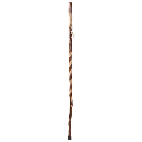  Brazos Twisted Sweet Gum Walking Stick, Handcrafted Wooden Staff, Hiking Stick for Men and Women, Trekking Pole, Wooden Walking Stick, Made in the USA, 48 Inches