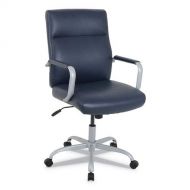 Kathy Ireland by Alera Manitou Series High-Back Leather Office Chair, Navy Seat