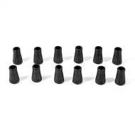Keenso Walking Pole Tips, 12 Pack Sword Tip Protectors Trekking Pole Rubber Tips Replacement Hiking Pole Spare for Sticks Replacement Caps