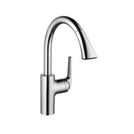 KWC Faucets 10.061.004.000 DOMO Pull Down Kitchen Faucet, Chrome