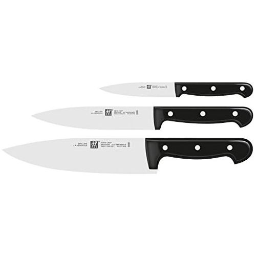  Zwilling Twin Chef 34930-006-0 Messerset, 3 teilig, schwarz, Koch- Fleisch und Spickmesser