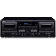 [아마존베스트]Teac W-1200(B) Double Cassette Deck (Tape Player, Recording/Playback, Microphone Input for Karaoke and Prompts, USB Output for Digital Recording to PC/Mac, Conference Protocols) -
