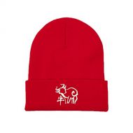 GERCASE Year of The Ox Chinese Red Beanie Adults Unisex Men Womens Kids Cuffed Plain Skull Knit Hat Cap