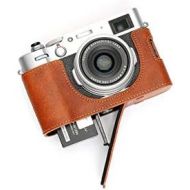 TP Original Handmade Genuine Real Leather Half Camera Case Bag Cover for FUJIFILM X100V Rufous Color