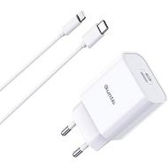 [아마존베스트]Quntis 30 W iPhone iPad Quick Charger USB C with 2 m Type C to Lightning Cable, MFi Certified Fast Charger Set, PD 3.0 Power Supply for iPad Pro Air Mini, iPhone SE 2020 11 Pro Max