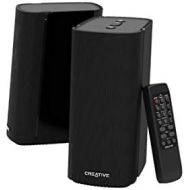 Creative T100 Compact 2.0 Hi Fi Desktop Speaker, Up to 80W Peak Power with Bluetooth 5.0, Optical Input, AUX in, for Computer and Laptops (Black)