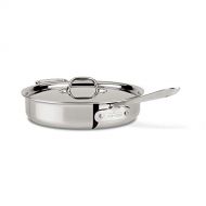 All-Clad 4403 Stainless Steel Tri-Ply Bonded Dishwasher Safe 3-Quart Saute Pan with Lid, Silver: Kitchen & Dining