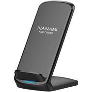 [아마존베스트]NANAMI Upgraded Fast Wireless Charger, Wireless Charging Stand Compatible Samsung Galaxy S20+/S10/S9/S8/S7 Edge/Note 20 Ultra/10/9/8 & Qi Charger Compatible iPhone 12/SE 2020/11 Pr