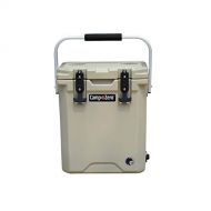 CAMP-ZERO 16L Tall | 16.9 Quart Premium Cooler with 2 Molded-in Cup Holders and Removable Divider | Beige