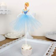 DuZhome Cake Topper - whole sale 10 x handmade princess cupcake toppers girls birthday party decoration supply mermaid/cinderella cake toppers