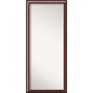 Amanti Art Cambridge Mahogany Floor/Leaner Mirror Full Brown