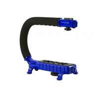 Cam Caddie Scorpion Jr. Limited Edition Collapsible Stabilizing Camera/Smartphone Handle w/ Hot Shoe Mount - Blue