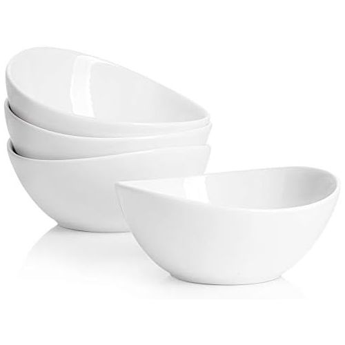  [아마존베스트]Sweese 101.412 Porcelain Bowls - 10 Ounce for Ice Cream Dessert, Small Side Dishes - Set of 4, Black