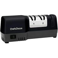 Chef’sChoice ChefsChoice 0250109 250 Diamond Hone Hybrid Combines Electric and Manual Sharpening for Straight and Serrated 20-Degree Knives, 3-Stage, Black