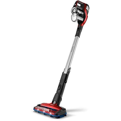 필립스 [아마존베스트]Philips SpeedPro Max XC7042/01 7000 Series Cordless Vacuum Cleaner (360 Degree Suction Nozzle, 65 Min. Battery Life plus Accessories) / Red, red