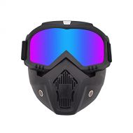 WYWY Snowboard Goggles Mask Snowmobile Skiing Goggles Windproof Motocross Protective Glasses Safety Goggles With Mouth Filter Outdoor Ski Snowboard Ski Goggles (Color : BXC)