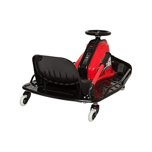 레이져(Razor) Razor Crazy Cart - 24V Electric Drifting Go Kart - Variable Speed, Up to 12 mph, Drift Bar for Controlled Drifts, Black/Red