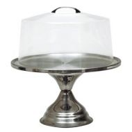 NEW, Cake Stand, Cake Display, Pie Display, Pastry Display, Stainless Steel Base, Includes Clear Acrylic Lid by Onesource