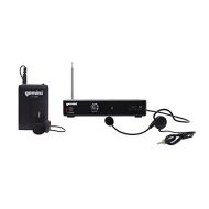 Gemini VHF-01HL-C6 Professional Audio DJ Equipment Single Channel Wireless VHF System and Lavalier Headset Microphone with 100ft Operating Range