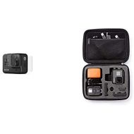 [아마존베스트]GoPro Tempered Glass Lens and Screen Protector for HERO8 Black (Official GoPro Accessory) & AmazonBasics Carry Case for GoPro Action Cameras - Small