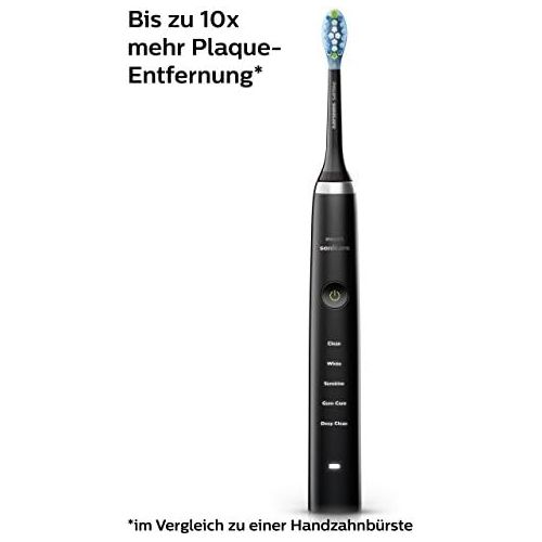 필립스 PHILIPS Sonicare DiamondClean Electric Toothbrush with Sonic Technology, Charging Glass, USB Charger Travel Case, 5 Cleaning Programs