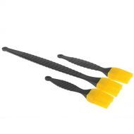 Ants-Store - 3PCS/1 Pack of Silicone Safe BBQ Basting Brush Set Kitchen Outdoor Picnic BBQ Cleaning Tool Accessoreis E5M1