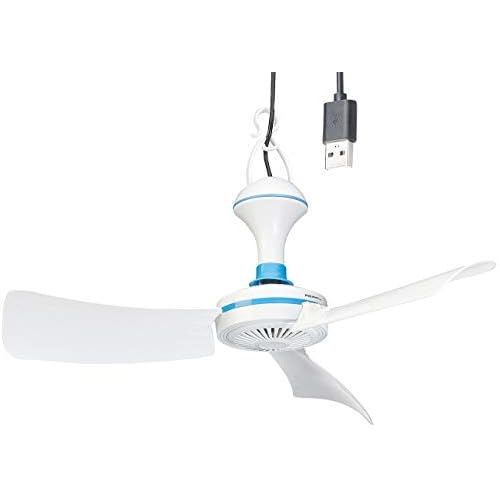  [아마존베스트]-Service-Informationen Pearl Mobile fan: Mobile USB Ceiling Fan with Power Bank, Diameter 42 cm, 5,000 mAh, 12 W (Electric Fan)