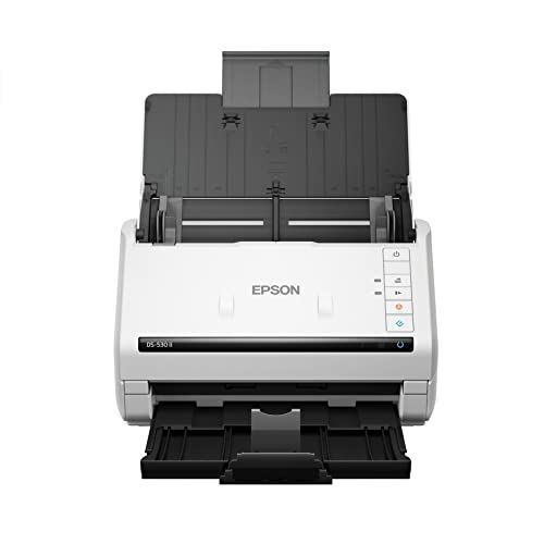 엡손 Epson DS-530 II Color Duplex Document Scanner for PC and Mac with Sheet-fed, Auto Document Feeder (ADF)